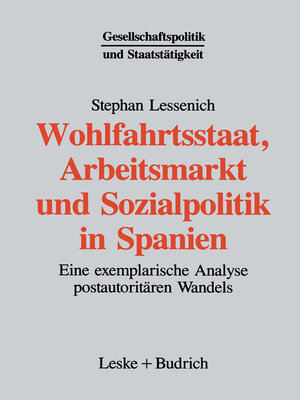 cover image of Wohlfahrtsstaat, Arbeitsmarkt und Sozialpolitik in Spanien